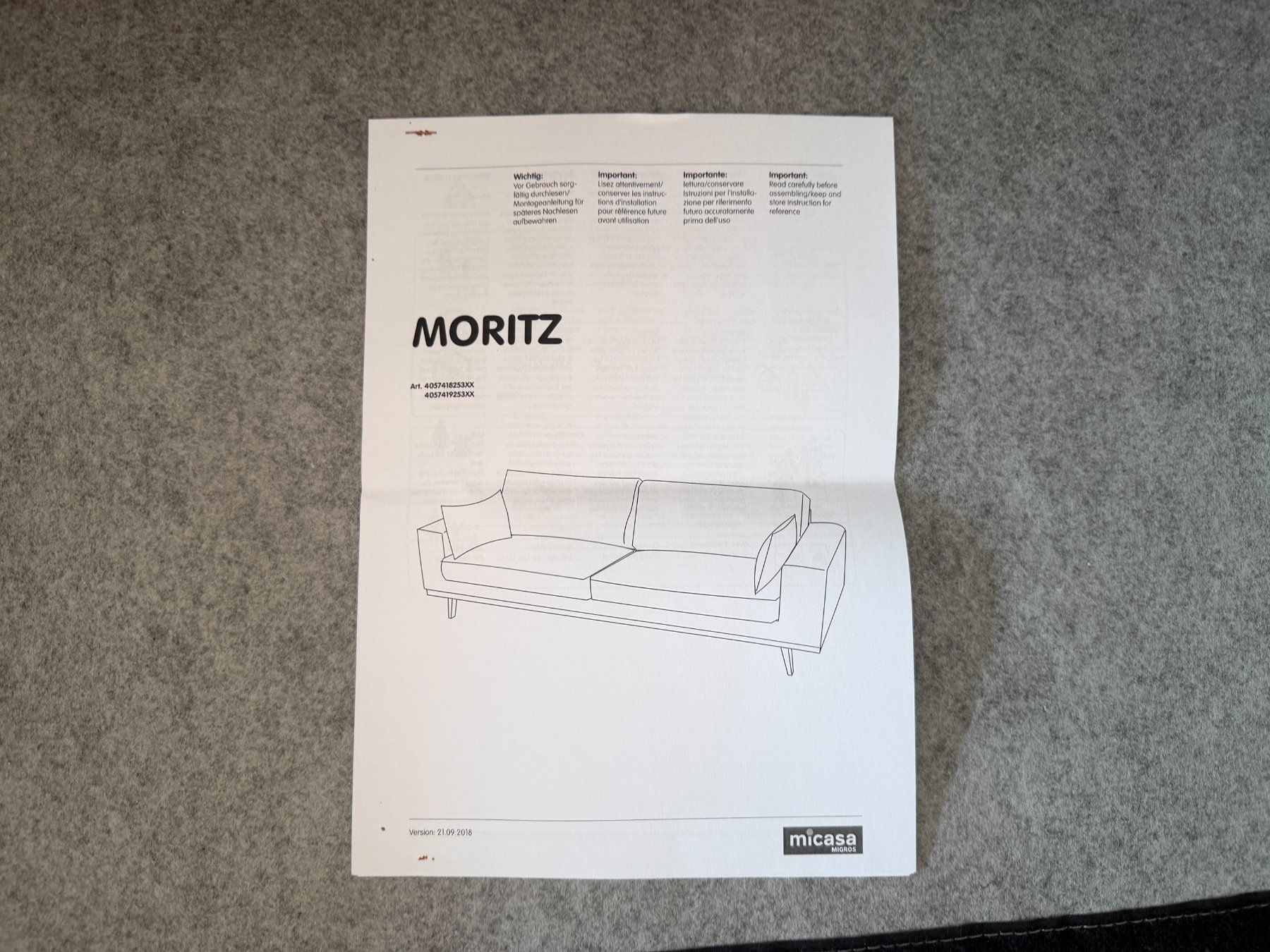 Micasa Divani: Sofalandschaft "Moritz" von Micasa 2.5er + 3er Sofa – Usato da Pfäffikon SZ venduto da xevo_Networks 6