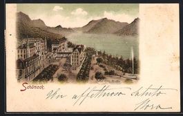 Litho Emmetten, Schöneck, Ortsansicht m