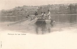 Genfersee VD Fischer traditionelles Boot