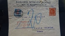 6.VIII.18 NACHPORTOBRIEF VON WIEN-BUCHS