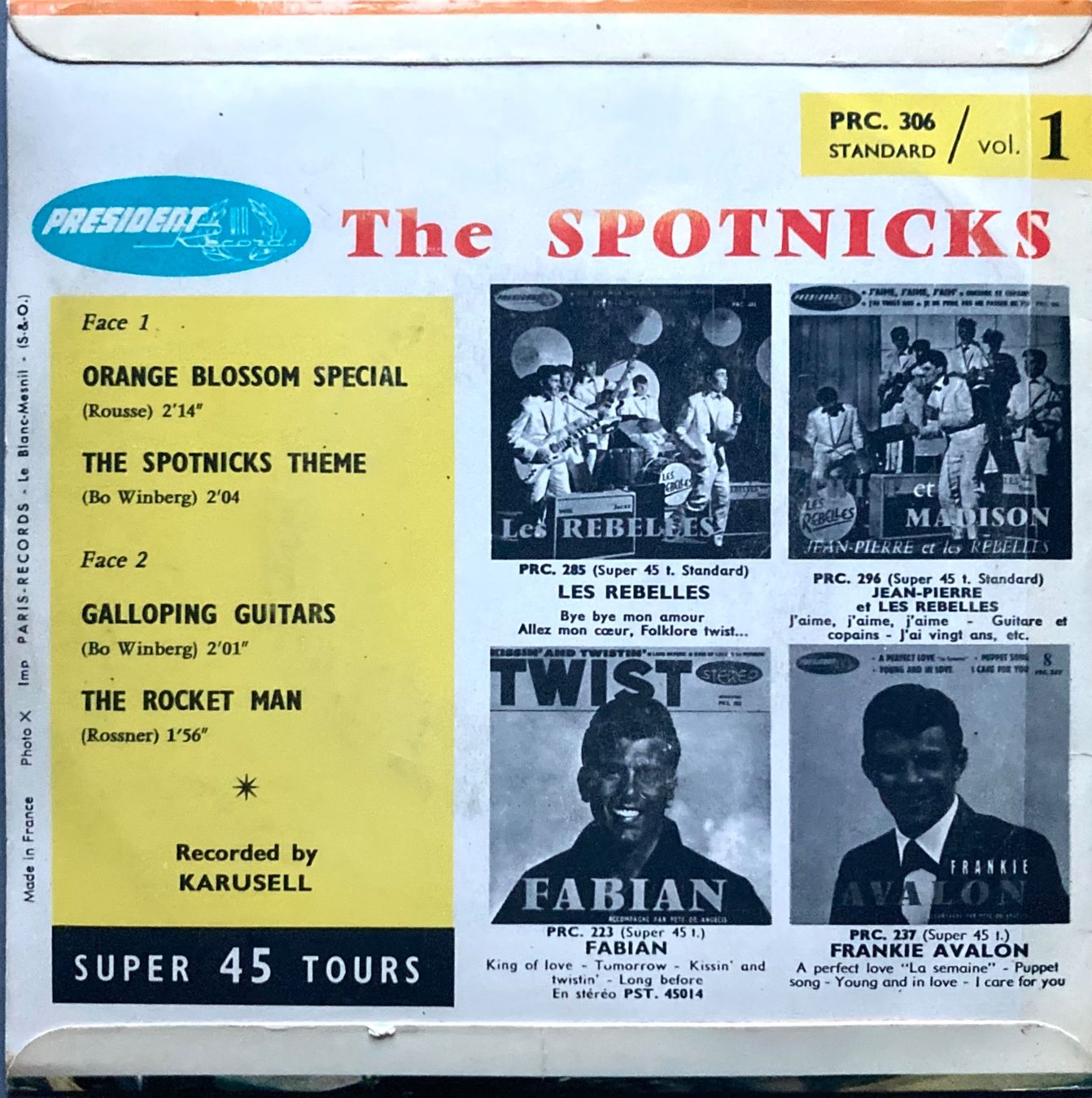 Schallplatten: THE SPOTNICKS - THE SPOTNICKS VOL. 1 – Gebraucht aus Poliez-Pittet von Newtown-Records 1