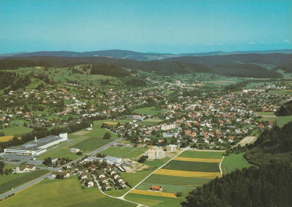 5 verschiedene Ansichtskarten von Gränichen Flugaufnahmen Kaufen auf