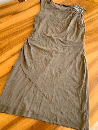 ESPRIT tolles Kleid braun Glitzer Pailletten Grösse 38/40