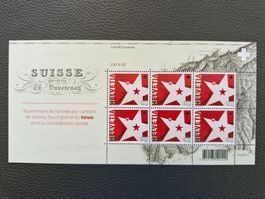 Briefmarkenbogen Bicentenaire de l entréedes cantons Valais