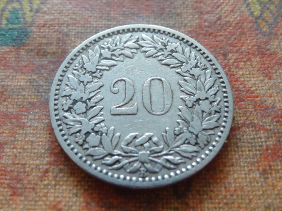 Tutti le monete: 20 Rp. 1894  (A) – Usato da Romanel-sur-Lausanne venduto da Swift13 1