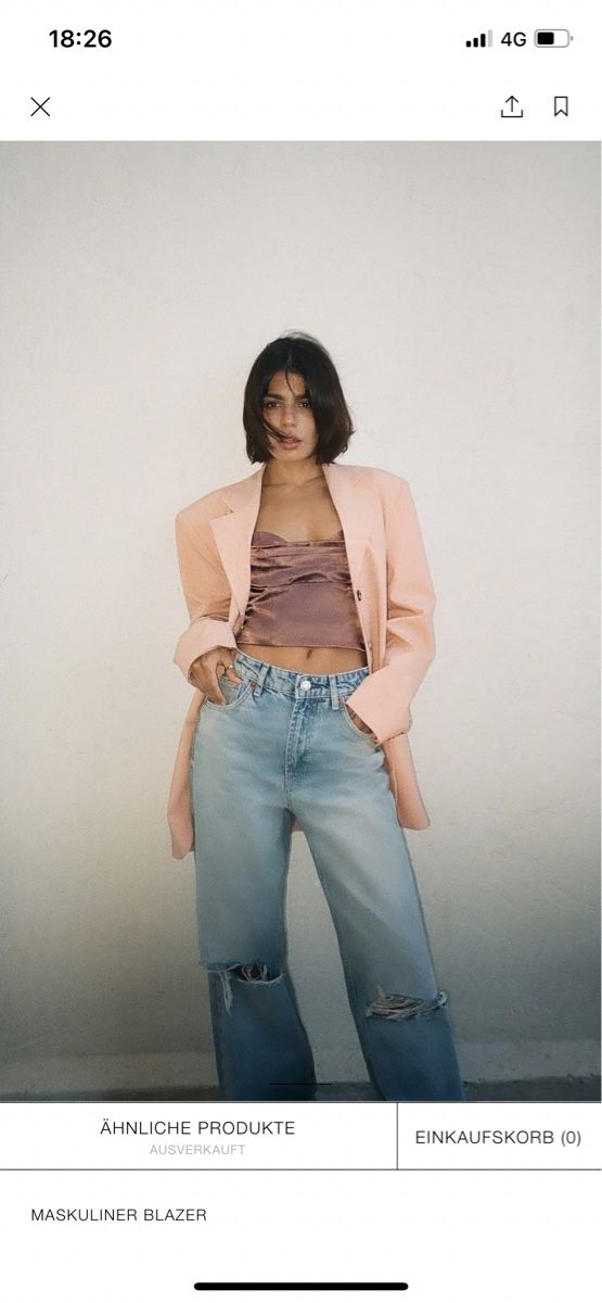 Zara Jacken: Altrosa Blazer von Zara, Gr. XS – Neu (gemäss Beschreibung) aus Arbon von llaauraa