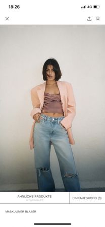 Altrosa Blazer von Zara, Gr. XS