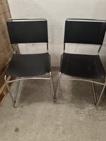 2er Set Stühle, Schwarz, Stahl