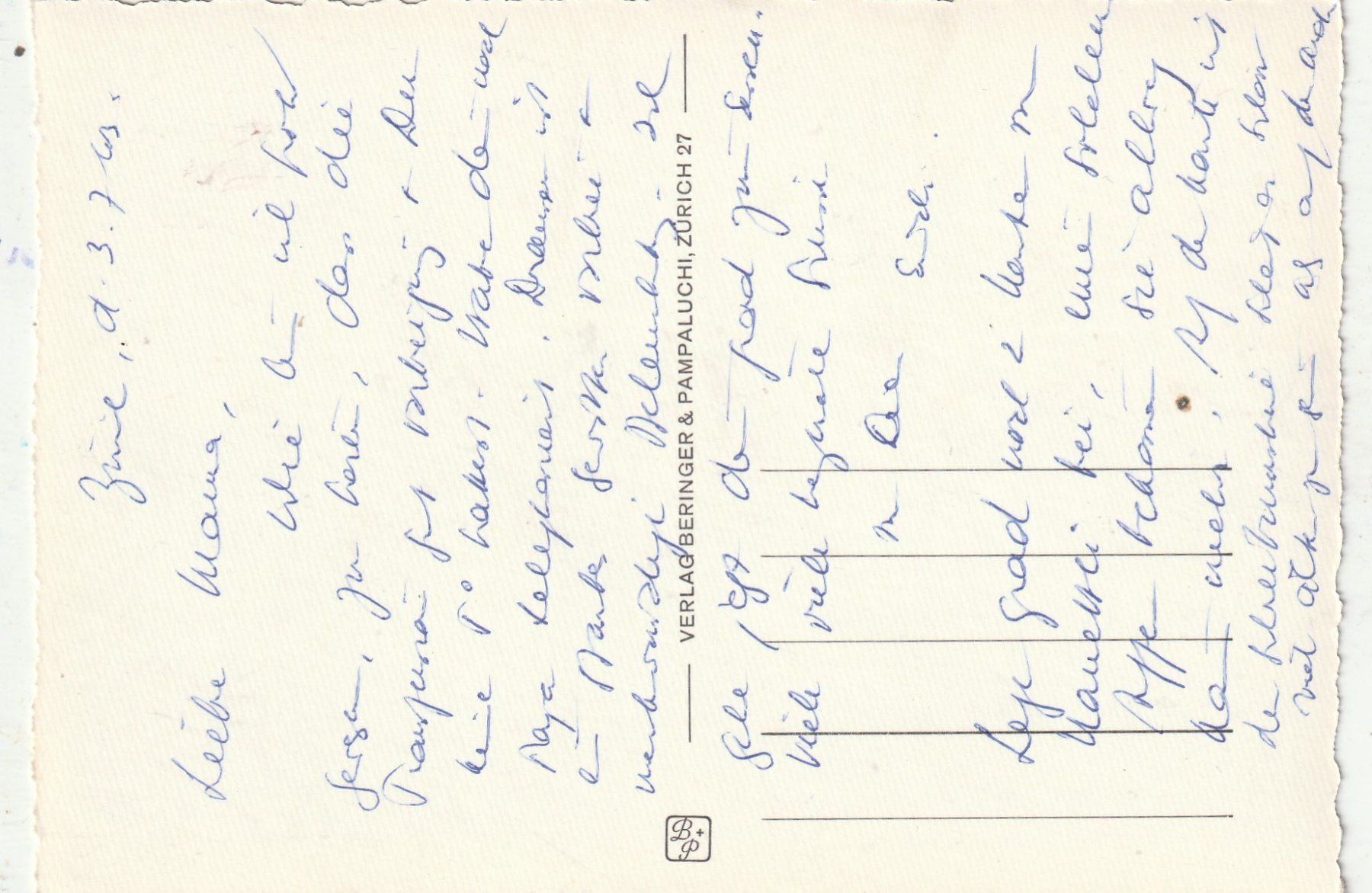 Cartoline postali: Zürich – Usato da Lumbrein venduto da made02 1
