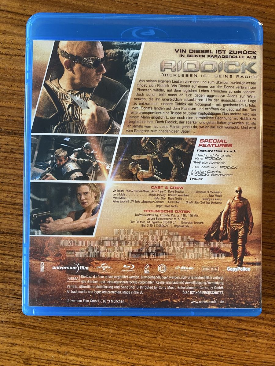 Alle DVDs: Riddick - Überleben ist seine Rache - Blu-Ray – Gebraucht aus Rüschlikon von Granulat204 1
