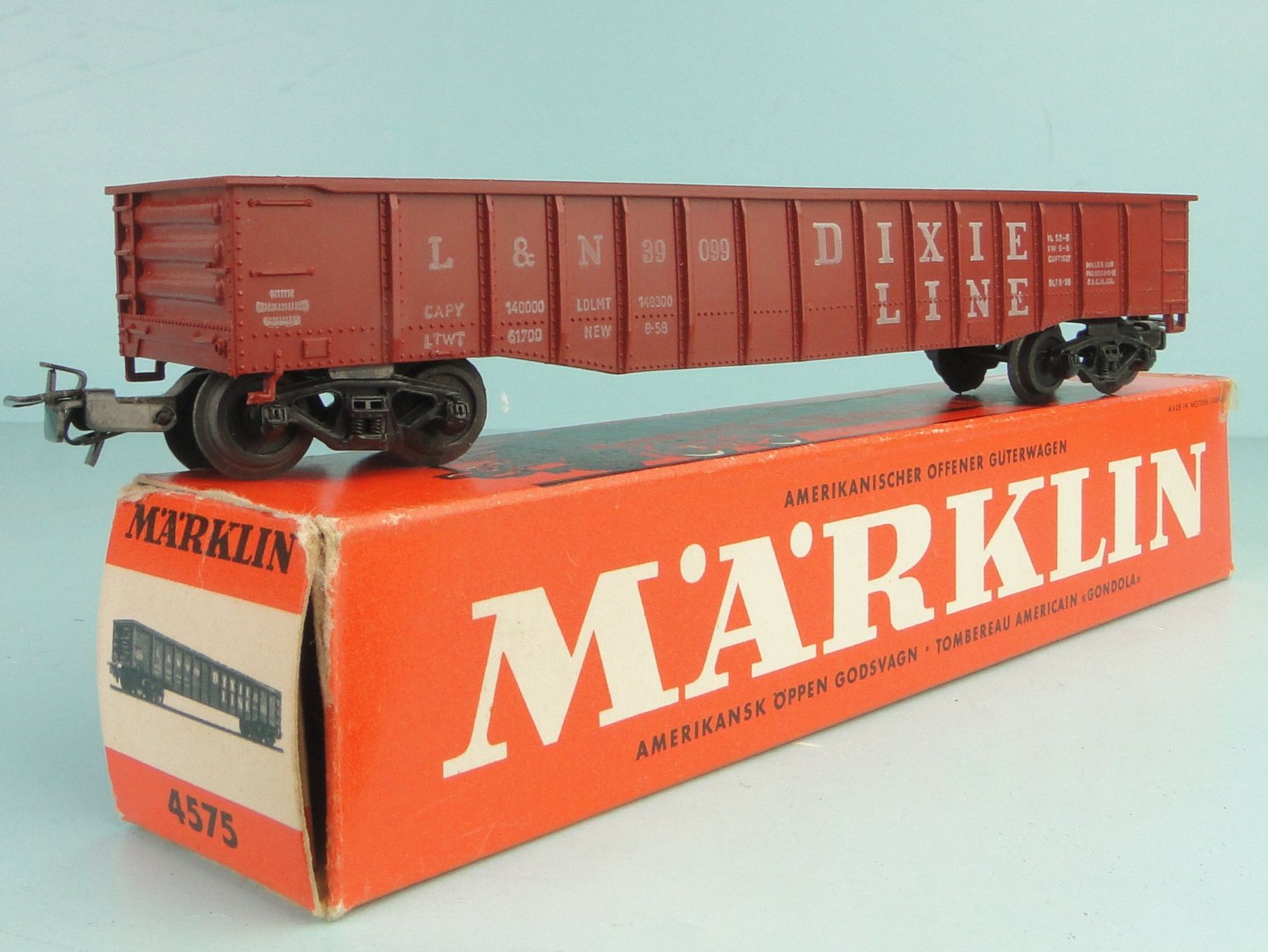 Märklin Modellini di ferrovie: Märklin 4575 Goldola L&N Dixie Line – Usato da Bülach venduto da cann11 1
