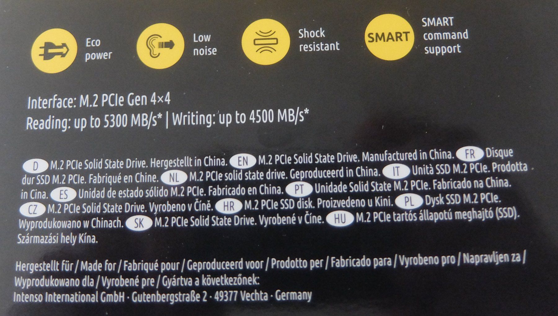 Dischi rigidi: Intenso M.2 SSD PCIe 4.0 MI500 1TB – Nuovo e nell'imballaggio originale da Basel venduto da Elektronik_Markt 4