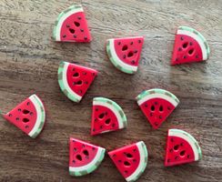 Knöpfe Wassermelone, 10 Stück, Neu