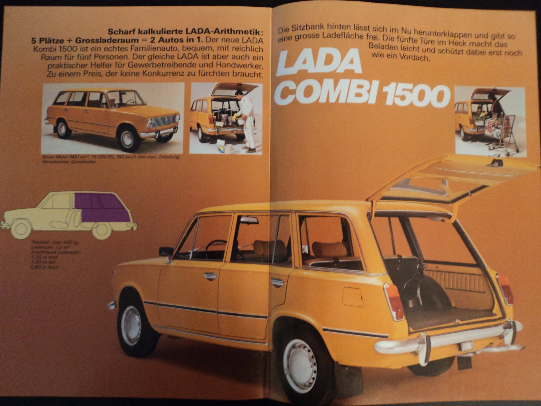 Lada Dokumente: Prospekt Lada 1300, 1600, Combi 1500 1979 – Gebraucht aus Schwarzenburg von modelCARama 5