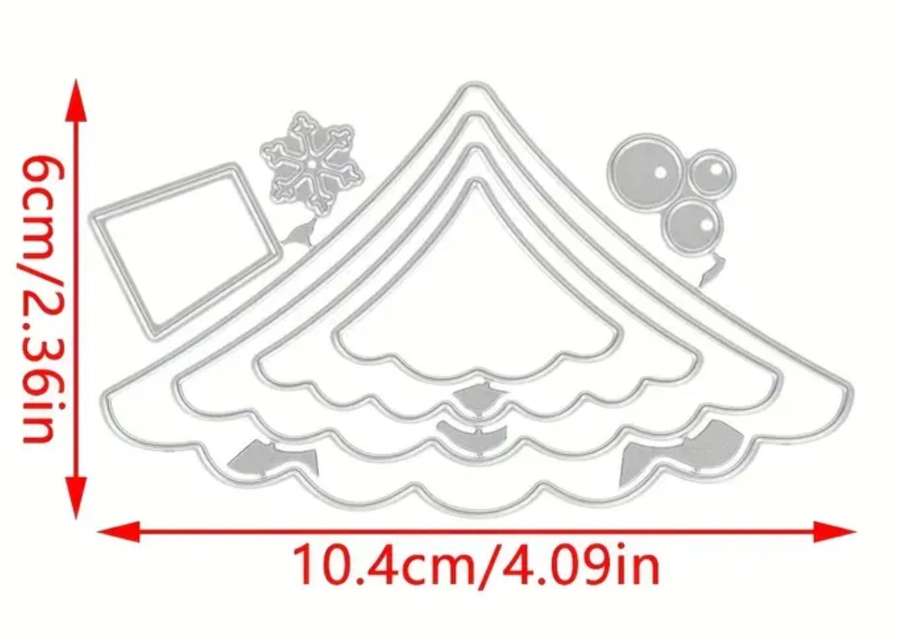 Sciablone: Weihnachtsbaum mit Schmuck  - Stanzschablone – Nuovo e nell'imballaggio originale da Frenkendorf venduto da jazzplatten 1