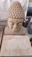 Buddha Kopf Sandstein 80cm Höhe Sockel verfügbar