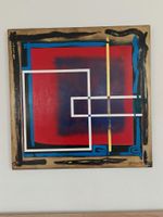 Tableau Abstrait Géométrique - Signé Ventura (1999) - Grand 