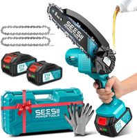 Mini Kettensäge Akku 8000mAh 6 Automatischer Öler Astschere