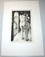 Frauenakt von Hinten, Litho 5/25 von E. Bick, 1922 signiert