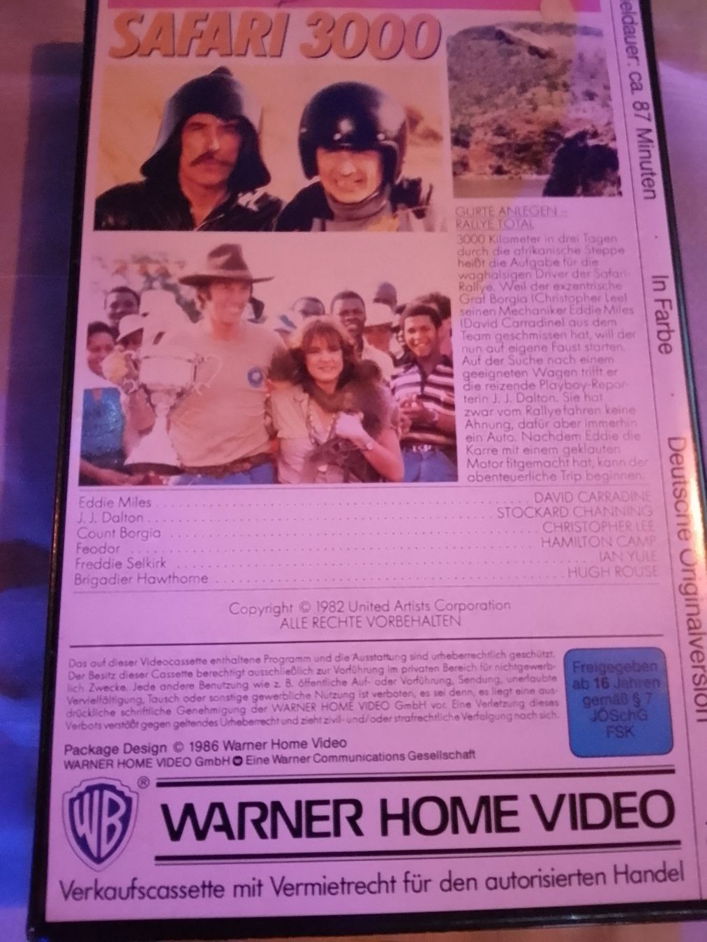 Tutti i VHS: Safari 3000 mit Christopher Lee + David Carradine VHS – Usato da Remetschwil venduto da Privatflohmi 3