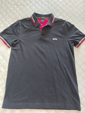 Herren Polo Shirt Hugo BOSS Gr. M dunkelblau guter Zustan