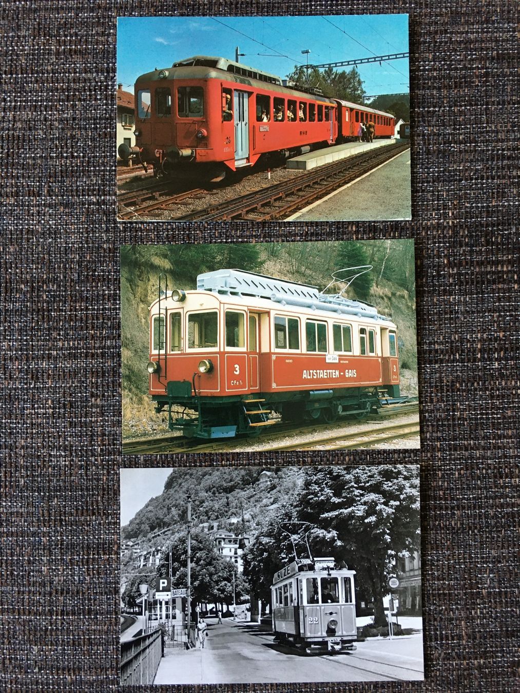 Cartoline postali: 3 Stk. AK Ansichtskarte Tram Triebwagen SBB etc. Lot3 – Usato da holziken venduto da Weston