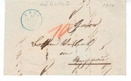 Vorphila Zell - Willisau 1856 ( blaue Stempel)