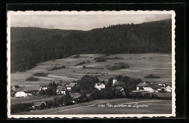 Cartoline postali: AK Lignières, Ortsansicht, 1948 – Usato da Berlin venduto da bartko-reher
