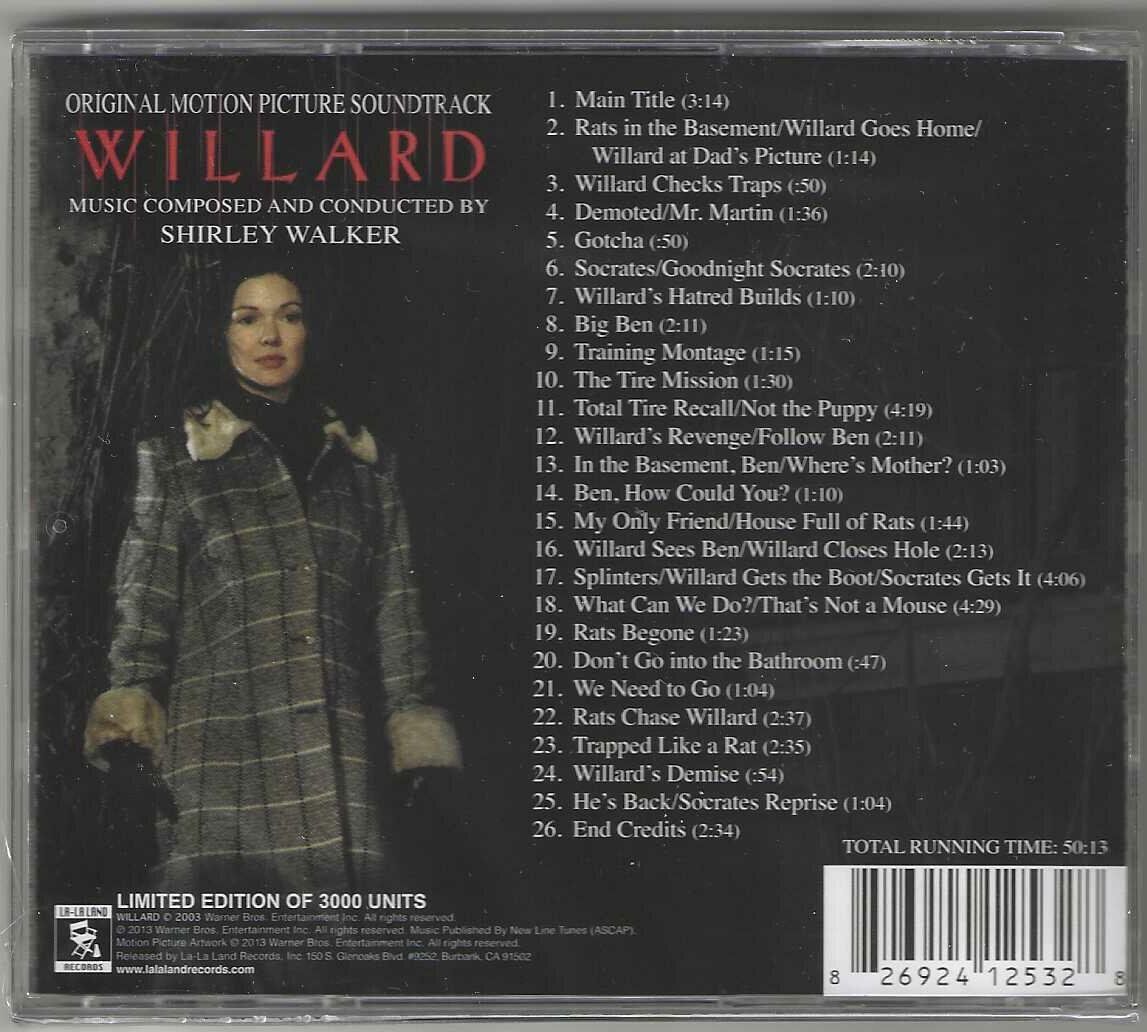 CD: Shirley Walker - Willard - Limited Edition - Neue – Nuovo e nell'imballaggio originale da Genève venduto da CDLPBookS 1