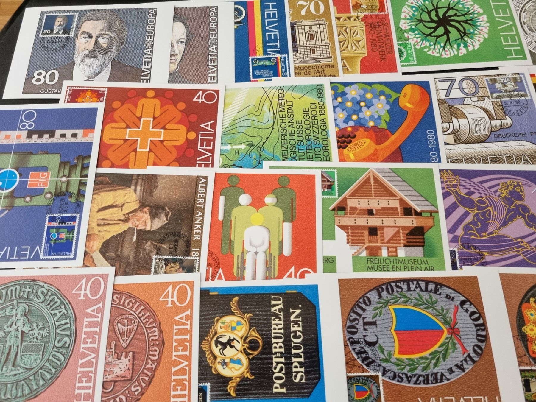 Tutti i francobolli: 85 Maximumkarten Schweiz 1979 - 1982 – Usato da Gümligen venduto da Geniusbuy 3