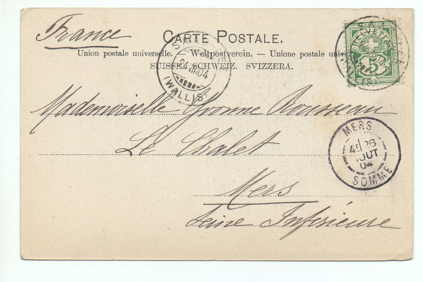 Cartoline postali: SAAS-FEE animée – Usato da Jona venduto da philajona 1