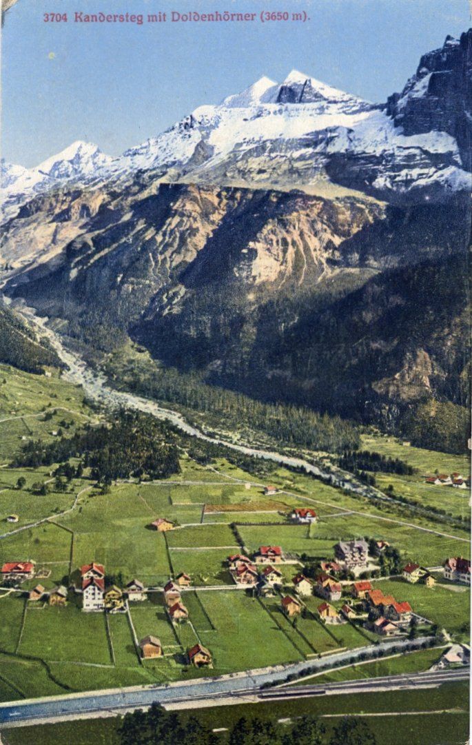 Cartes postales: Kandersteg   BE   mit Kander und Doldenhörner – D'occasion à Brig par Valcards54