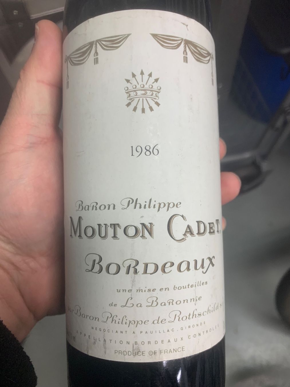 Vino: Mouton Cadet / Bordeaux Rouge 1986 – Nuovo (secondo la descrizione) da Ostermundigen venduto da Mcone 2