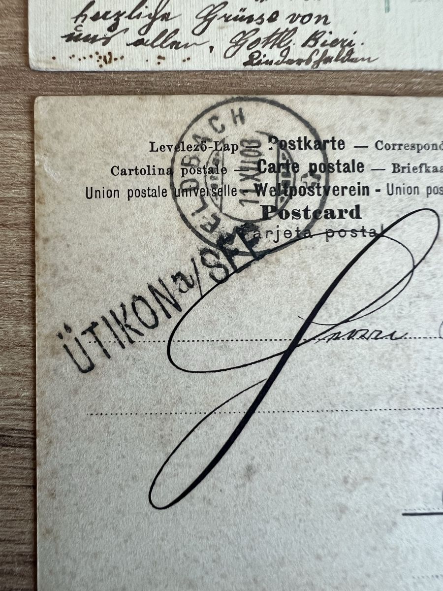 Cartes postales: 3Stk. Schweizer Postkarten mit Balken-Stempel – D'occasion à Braunau par Desil2511 3