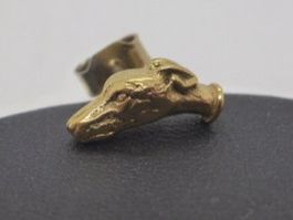 Clou d'oreille motif tête de chien en argent 925