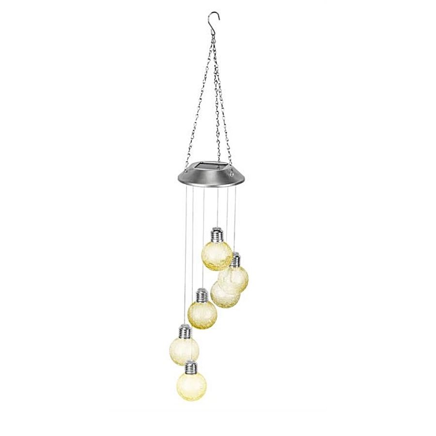 Sonstige Dekorationen & Accessoires: Windspiel mit LED Solar Kugeln weiss – Neu und originalverpackt aus Wettingen von Swala