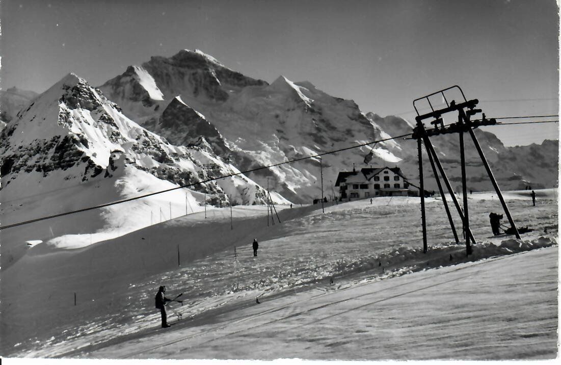 Cartoline postali: Männlichen - Skilift – Usato da Hochdorf venduto da Ziegel-16