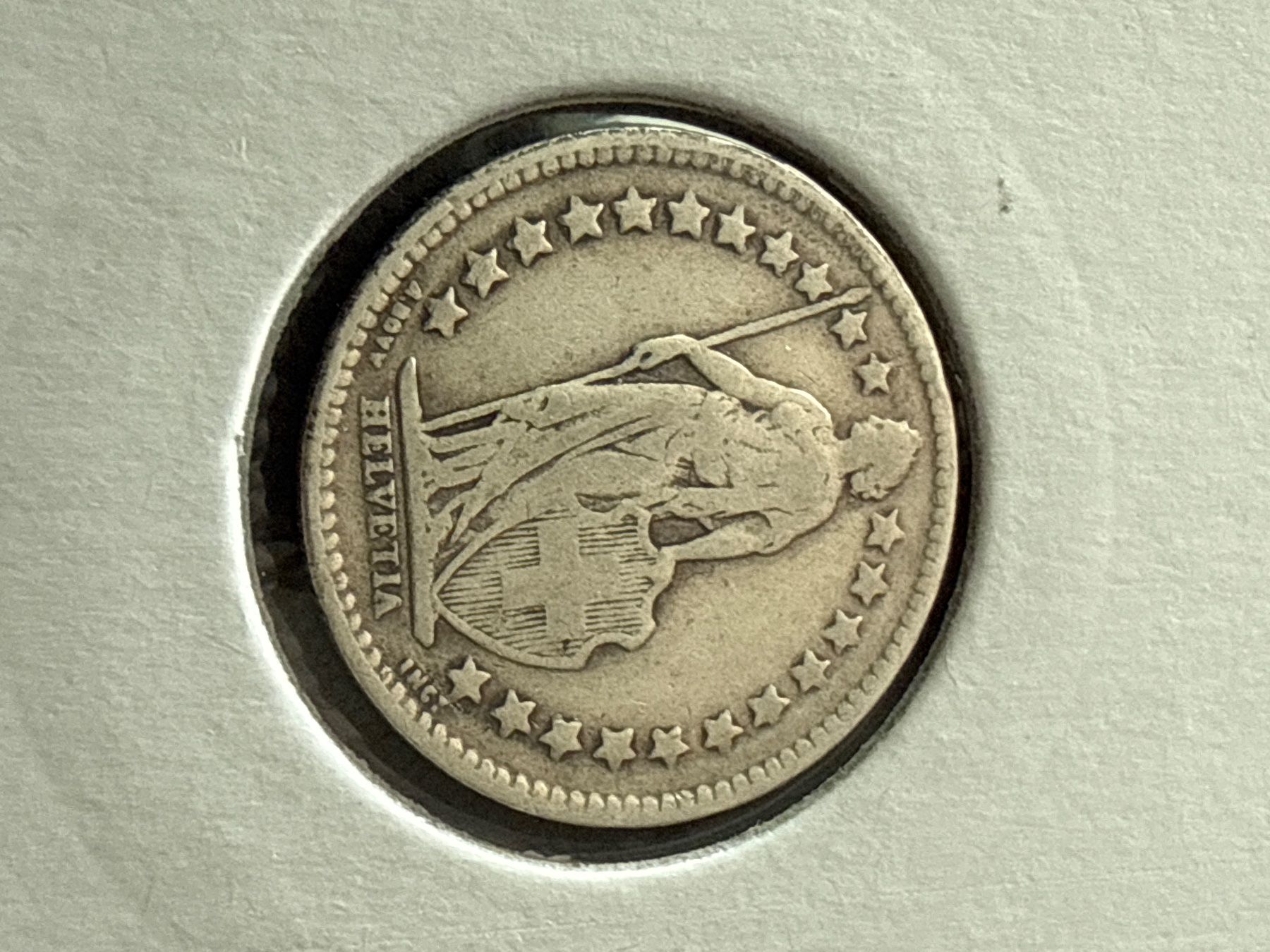 Alle Münzen: Swiss ½ franc 1920 Silver Coin – Gebraucht aus Pully von ta571 2