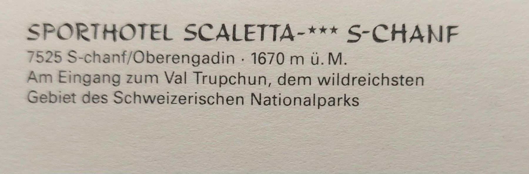 Cartoline postali: S-CHANF  -  Sporthotel Scaletta – Usato da Delémont venduto da Domdom1 3