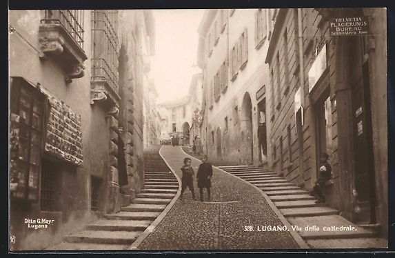 Ansichtskarten: AK Lugano, Via della cattedrale – Gebraucht aus Berlin von bartko-reher