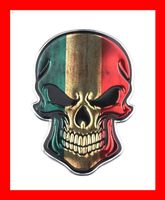 3D Aluminium Totenkopf Sticker Italien Italy Aufkleber Patch