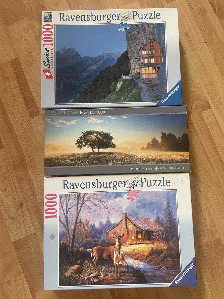Ravensburger Puzzle: 3 puzzles Ravensburger 1000 pièces paysage NEUF – Usato da Yverdon-les-Bains venduto da sogo02