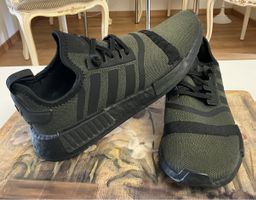 Adidas Sportschuhe NMD R1, Olivgrün/Schwarz Grösse 39 1/3