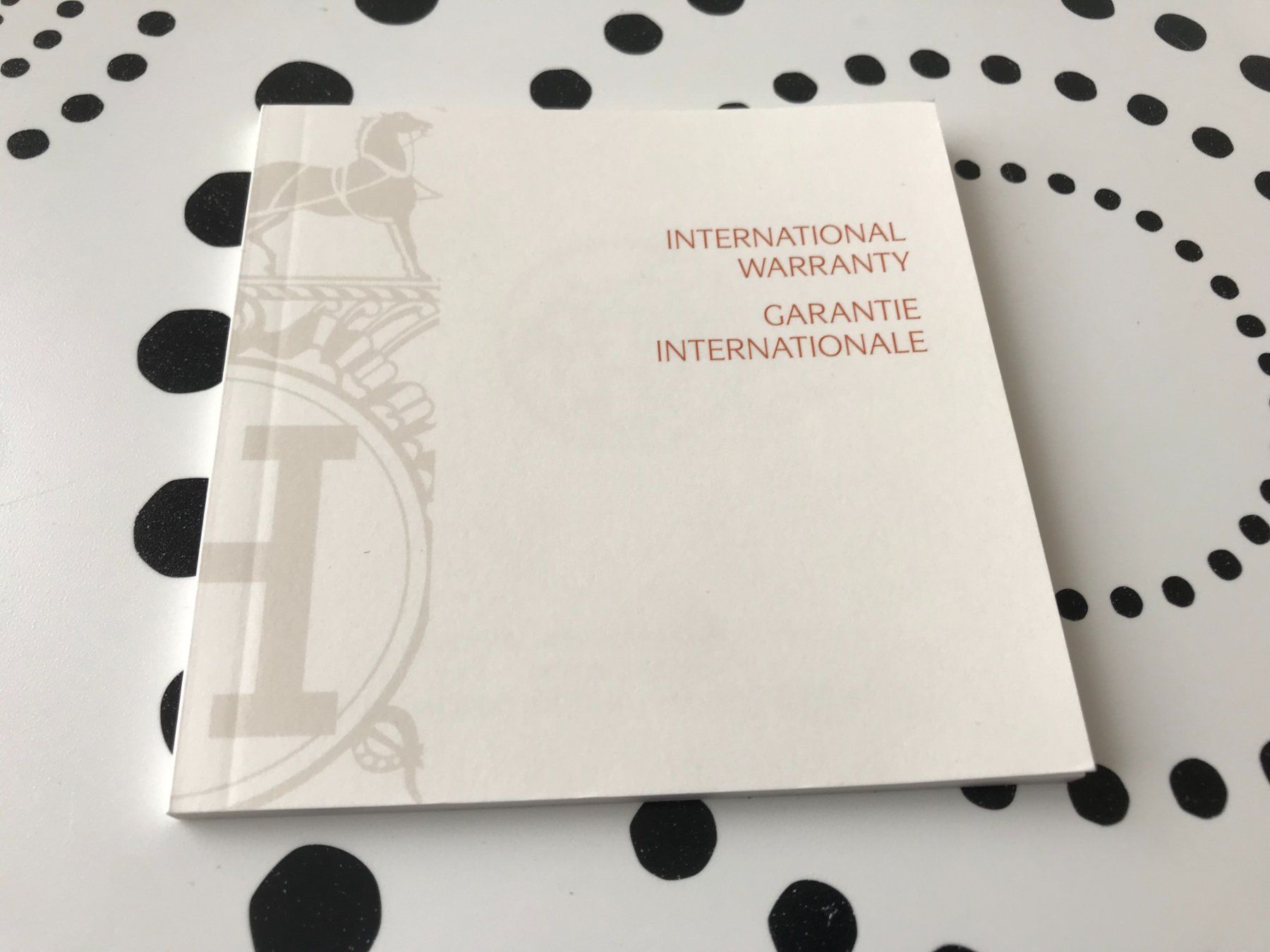 Hermès Dokumente: HERMES ORIGINAL - OPERATING INTERBATIONAL GARANTIE !!! – Neu (gemäss Beschreibung) aus Epalinges von dream-watch