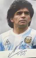 Diego Armando Maradona Argentinien Autogrammkarte D10S Druck
