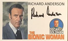 Richard Anderson 1926-2017 Autogramm signiert Karte 8x13cm