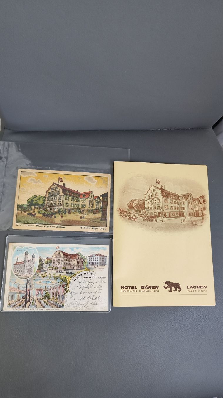 Cartoline postali: Ansichtskarten Hotel Bären in Lachen – Usato da Zürich venduto da turbopuz 2