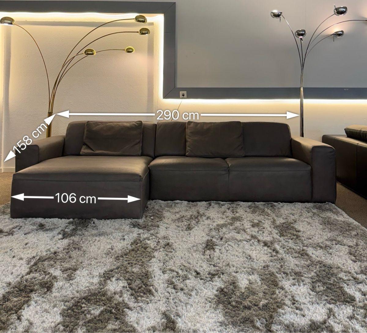 Sofas: Designer Ecksofa aus Schafsfell, Anchor Grey – Gebraucht aus Fehraltorf von Sofalab.swiss 1