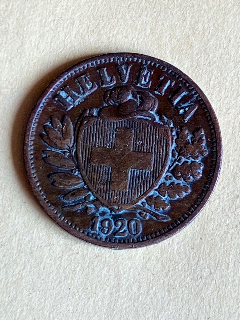 Tutti le monete: 2  Rappen  1920 top – Usato da untervaz venduto da Wingert