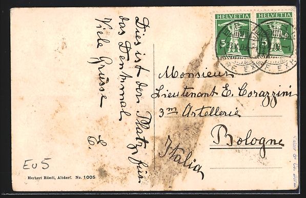 Cartoline postali: Bern, Strassenpartie mit Kirchenfeldmuse – Usato da Berlin venduto da bartko-reher 1